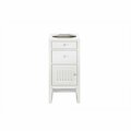 James Martin Vanities Athens 15in Base Cabinet Only w/ Drawers & Left Door, Glossy White E645-B15L-GW